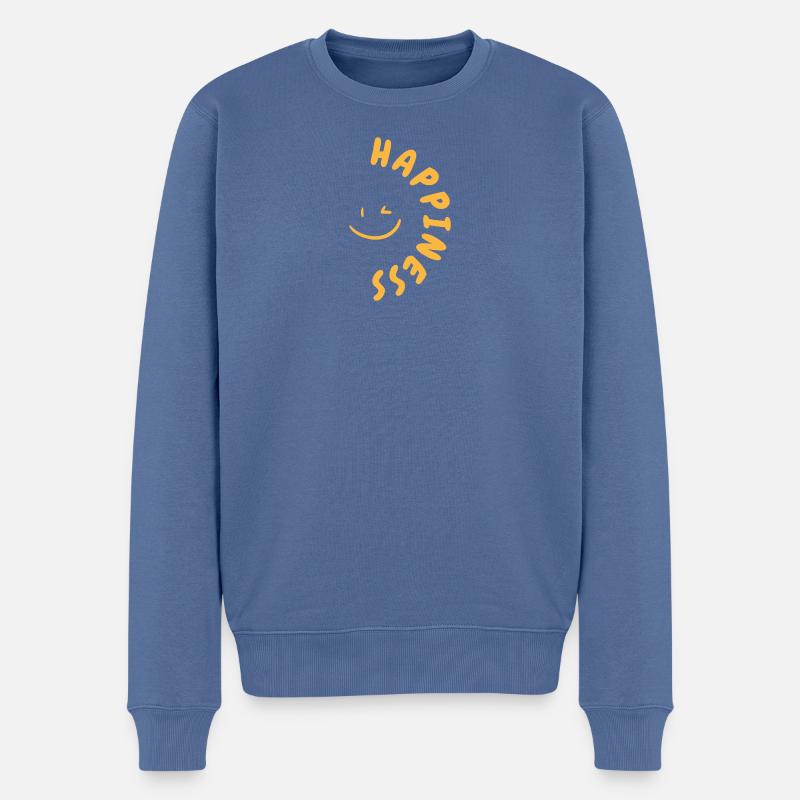 Chemise du Bonheur – Design Minimal d’été - Pull Premium bio Homme - bleu pigeon