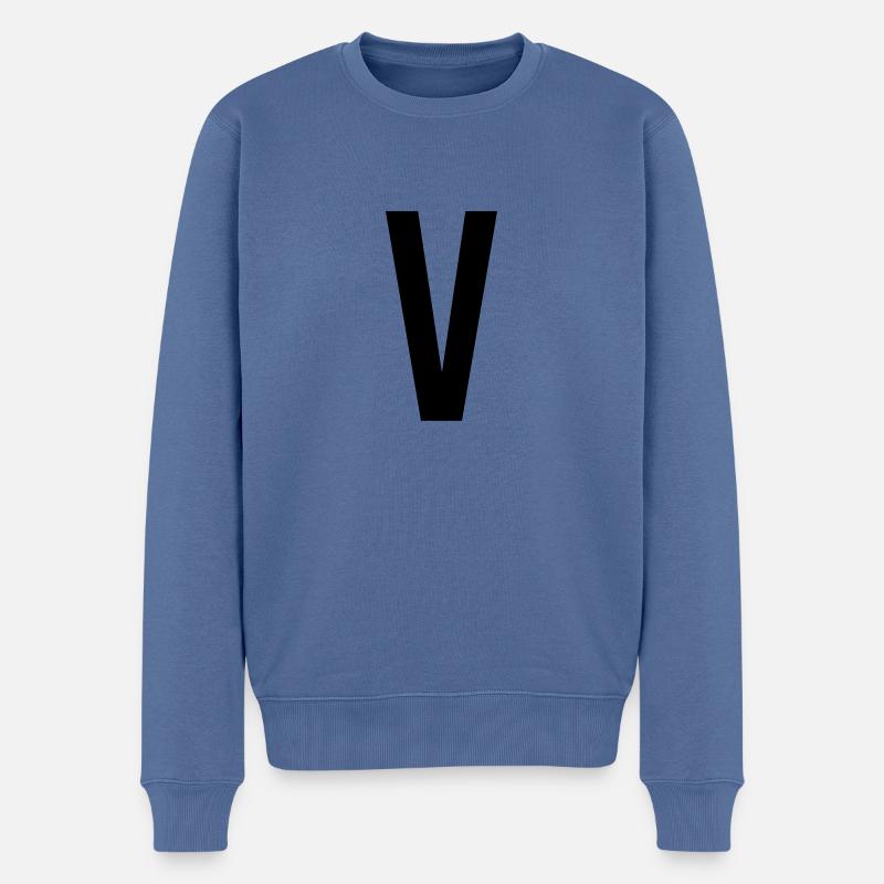 Lettre A Nom Cadeau Célibataire - Pull Premium bio Homme - bleu pigeon