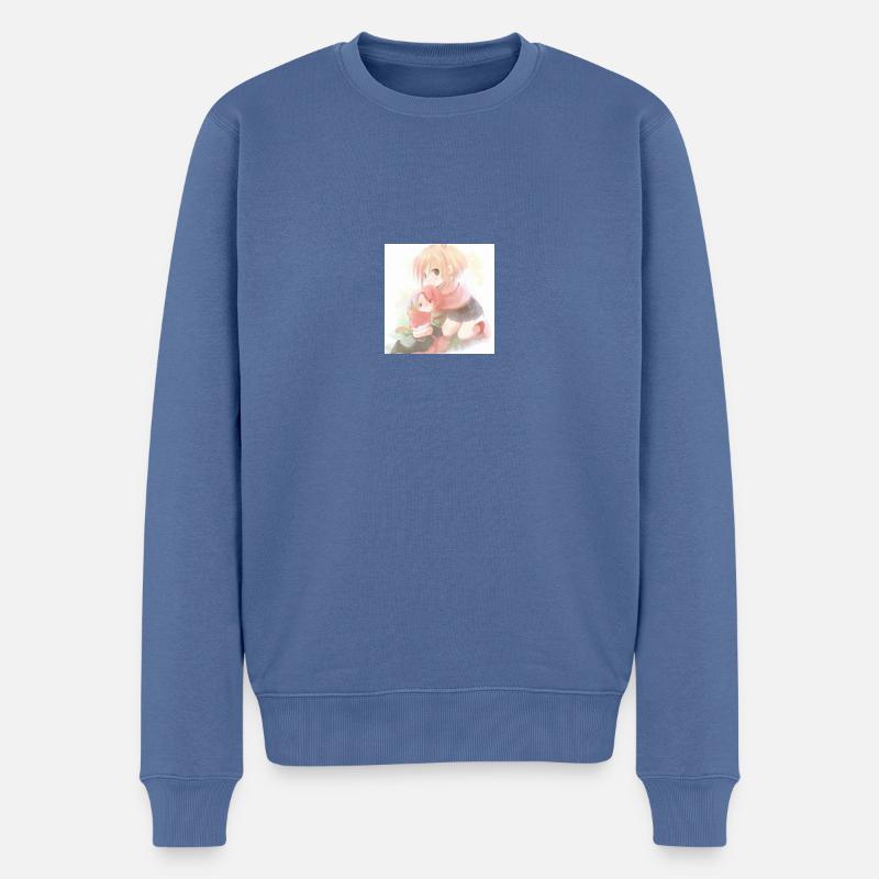 Anime - Männer Premium Bio Pullover - Taubenblau