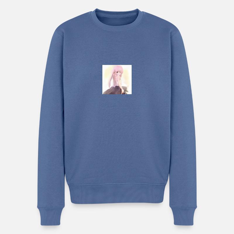 Anime - Pull Premium bio Homme - bleu pigeon