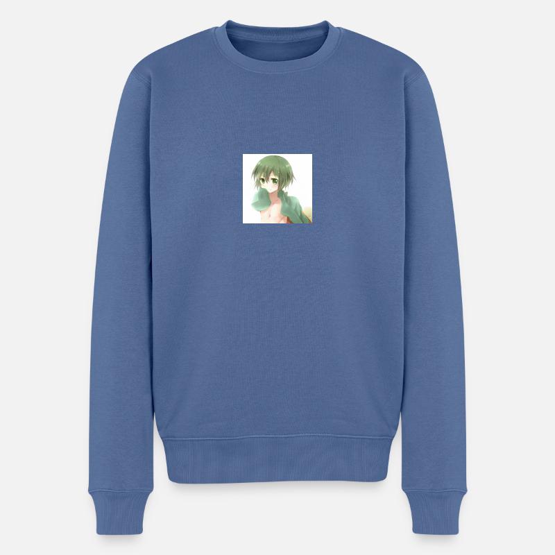Anime - Männer Premium Bio Pullover - Taubenblau