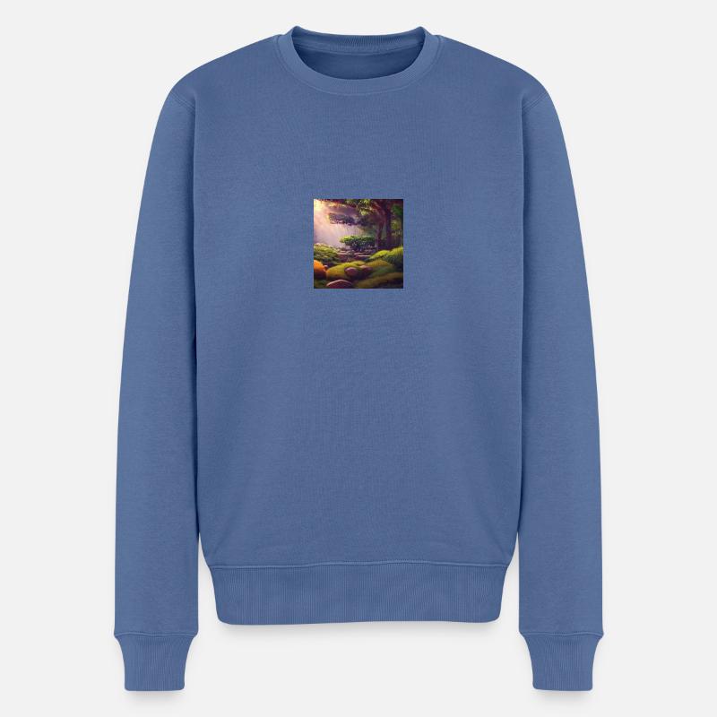 Bonsai Garden - Männer Premium Bio Pullover - Taubenblau
