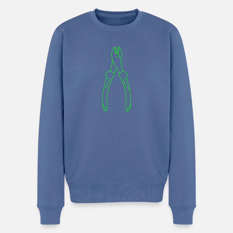 Rundzange Werkzeug - Männer Premium Bio Pullover - Taubenblau