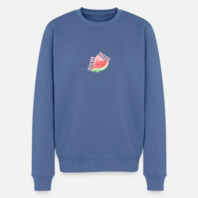 SooMeer! - Männer Premium Bio Pullover - Taubenblau