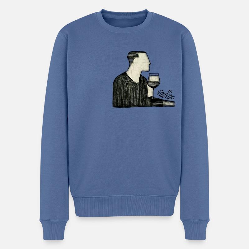 Drinking - Männer Premium Bio Pullover - Taubenblau