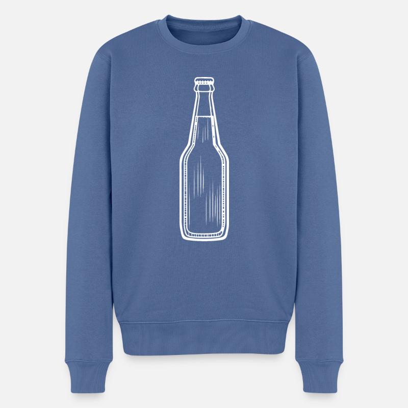 Bierflasche Bier Symbol - Männer Premium Bio Pullover - Taubenblau