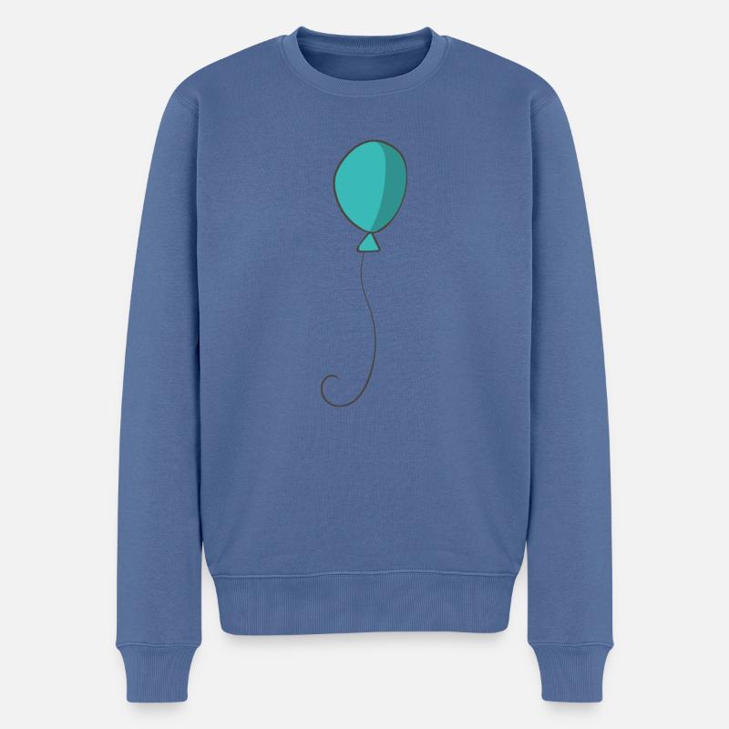 ballon - Pull Premium bio Homme - bleu pigeon