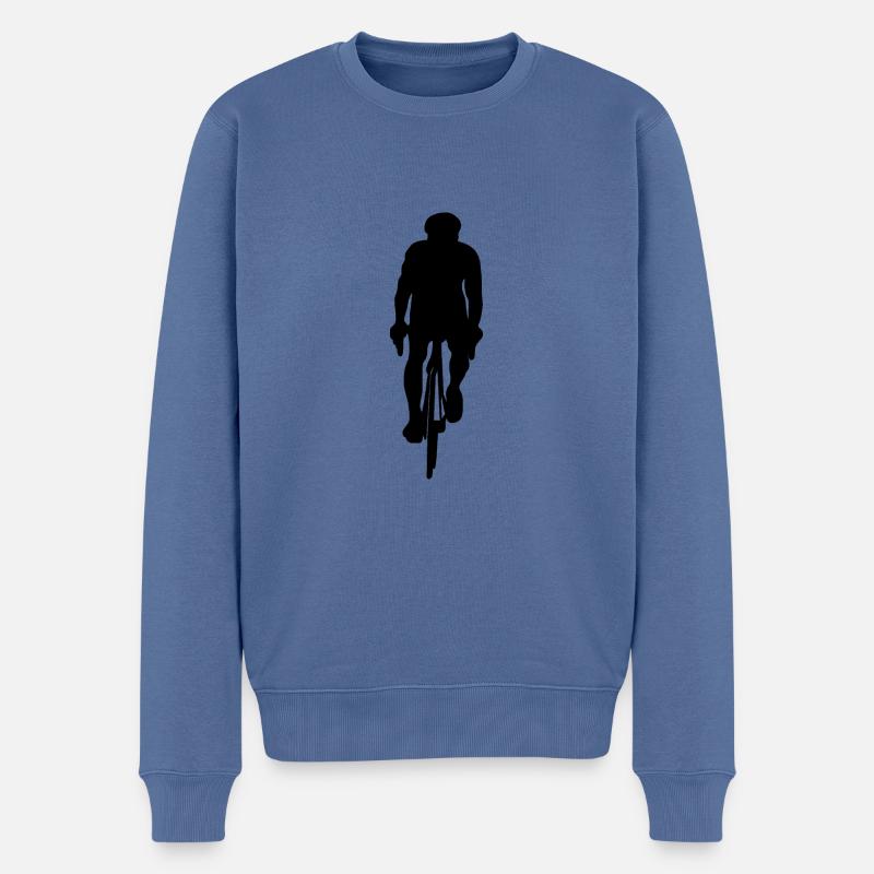 Fahrrad Rennrad Bike - Männer Premium Bio Pullover - Taubenblau