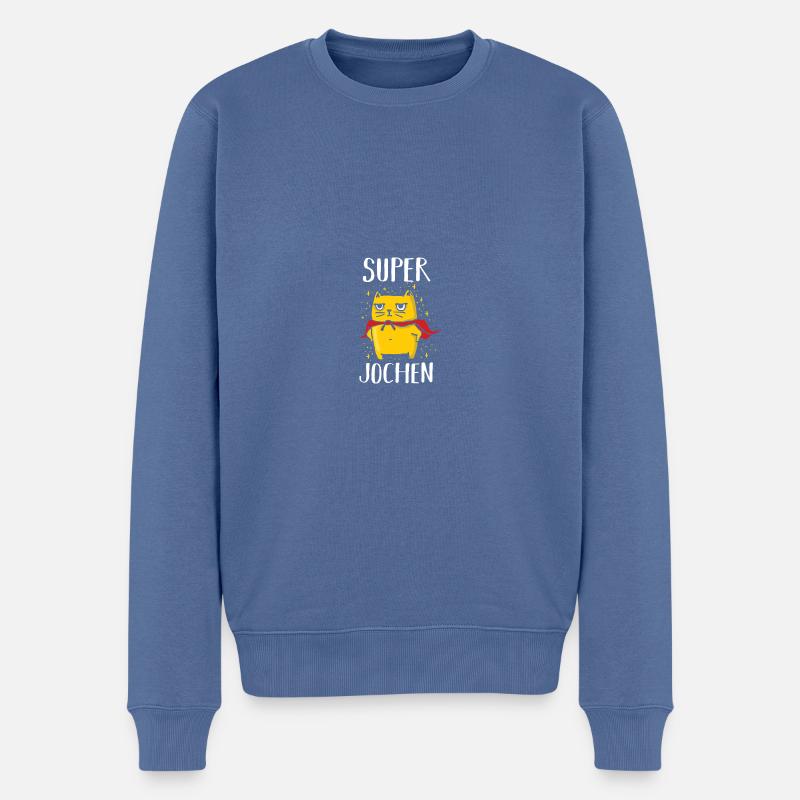 Jochen - Männer Premium Bio Pullover - Taubenblau