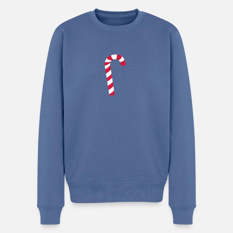 Zuckerstange - Männer Premium Bio Pullover - Taubenblau