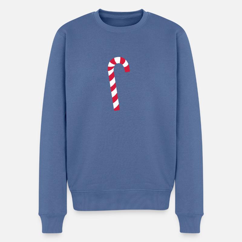 Candy Cane - Pull Premium bio Homme - bleu pigeon