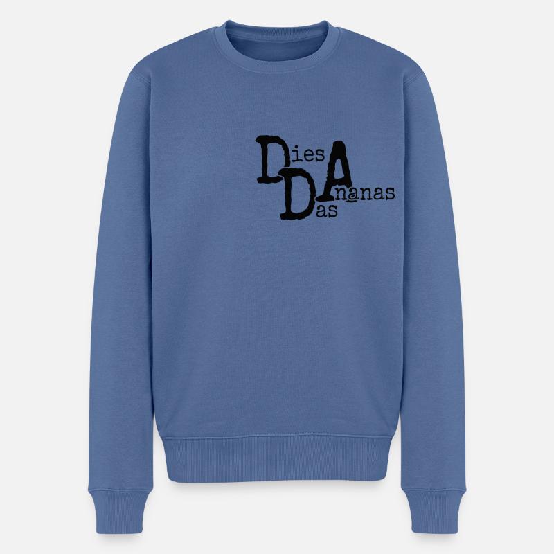 Dies Das Ananas - Männer Premium Bio Pullover - Taubenblau