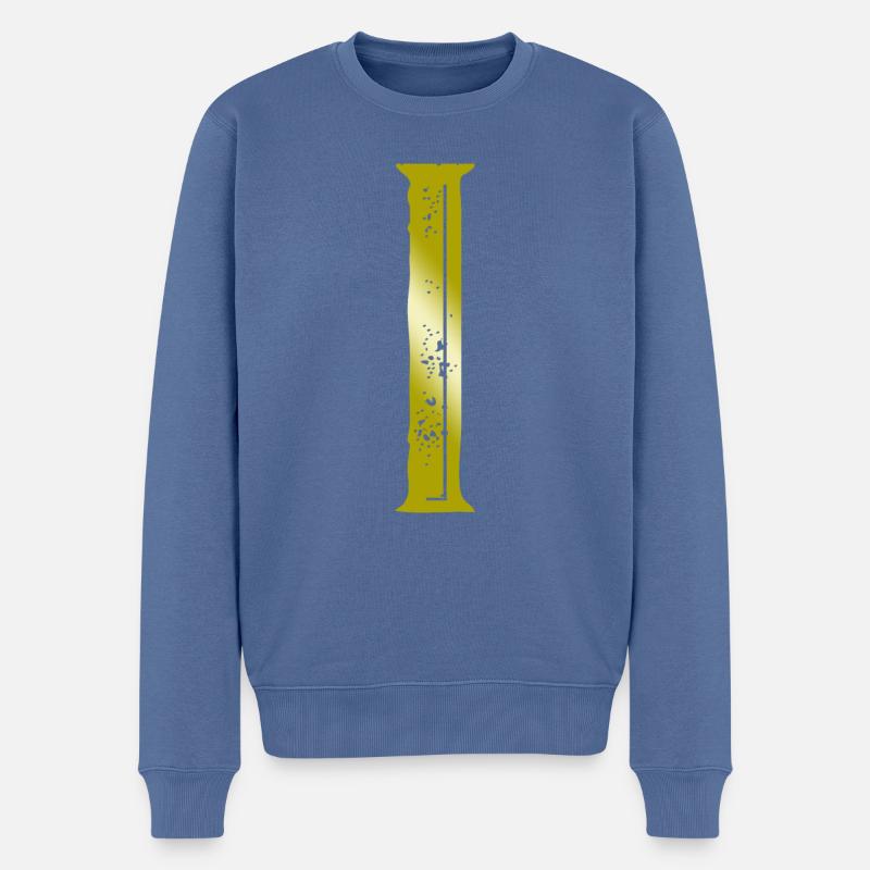 1 symbole numérique - Pull Premium bio Homme - bleu pigeon