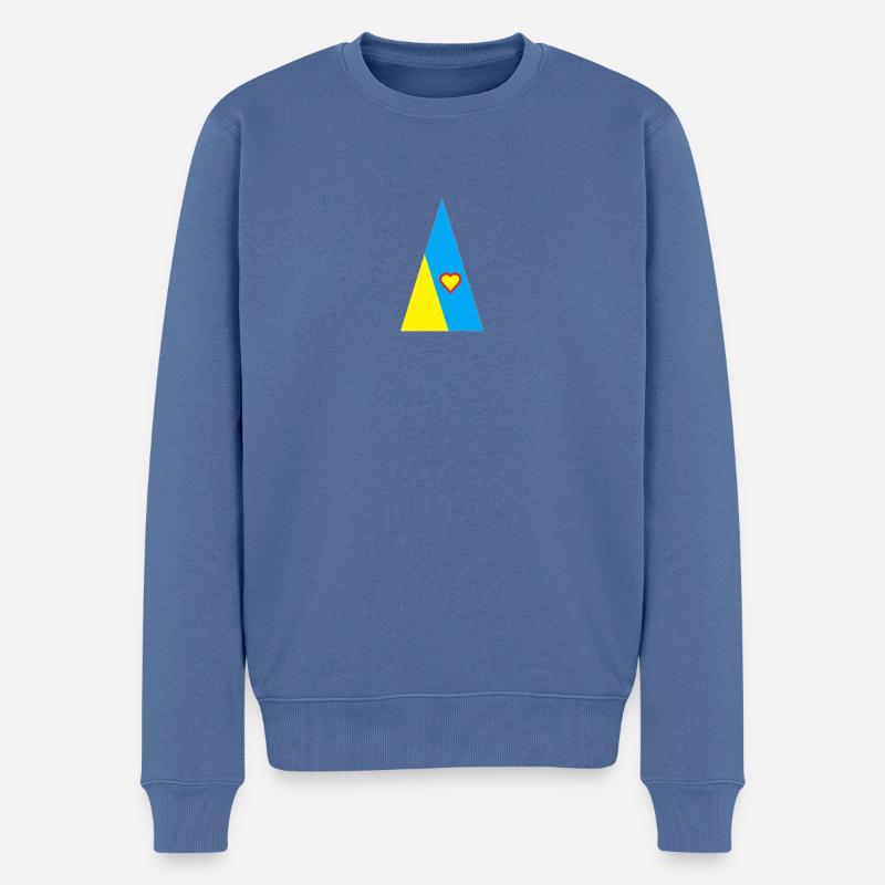 LoveUkraine - Männer Premium Bio Pullover - Taubenblau