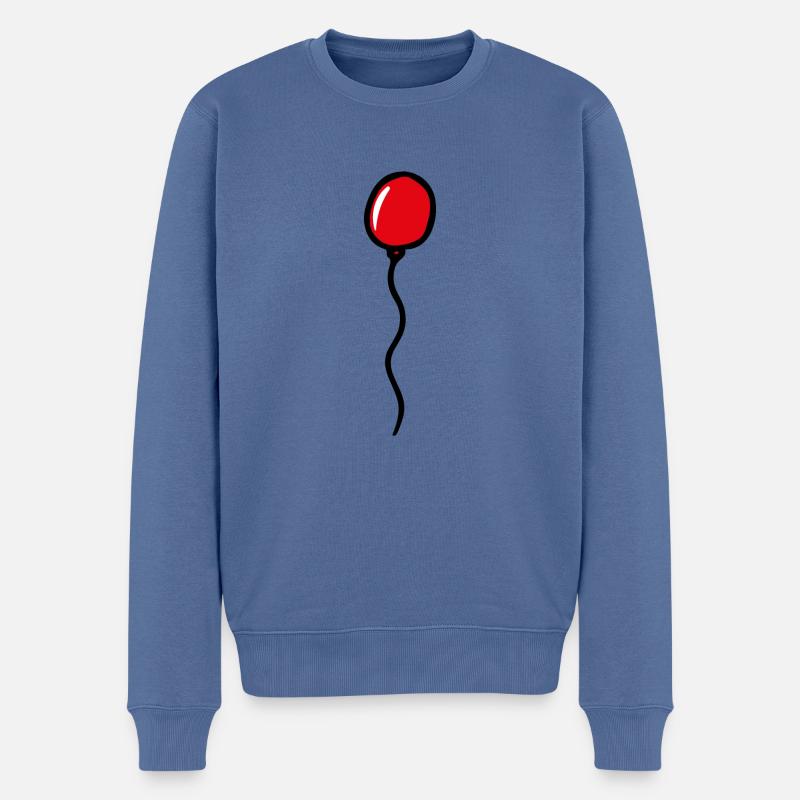 Luftballon - Männer Premium Bio Pullover - Taubenblau