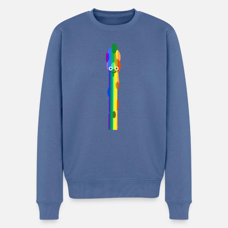 bunter spargel,lgbt,spargel,regenbogen - Männer Premium Bio Pullover - Taubenblau