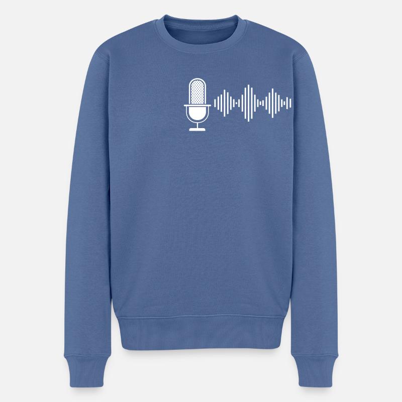 Musik Sprechen Aufnahme Mikrophon Mikrofon - Männer Premium Bio Pullover - Taubenblau