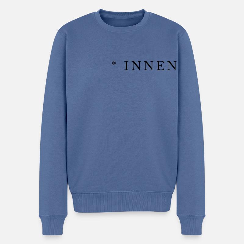 *Innen - Männer Premium Bio Pullover - Taubenblau
