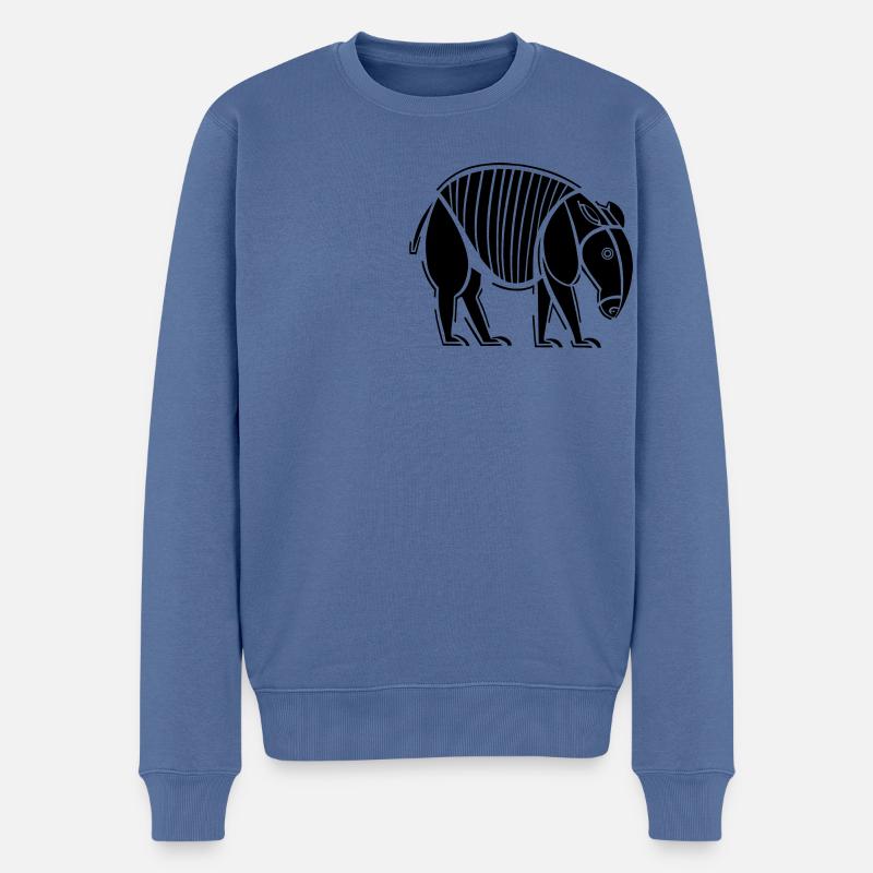 Tapir - Männer Premium Bio Pullover - Taubenblau
