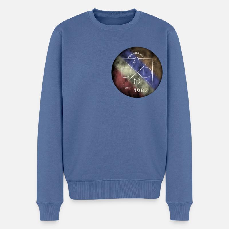 DailyPerforming Daddy Hero - Männer Premium Bio Pullover - Taubenblau