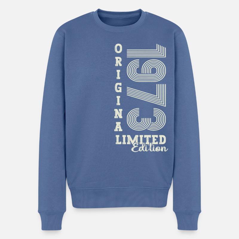 Original Jahrgang 1973 49. Geburtstag Geschenk - Männer Premium Bio Pullover - Taubenblau