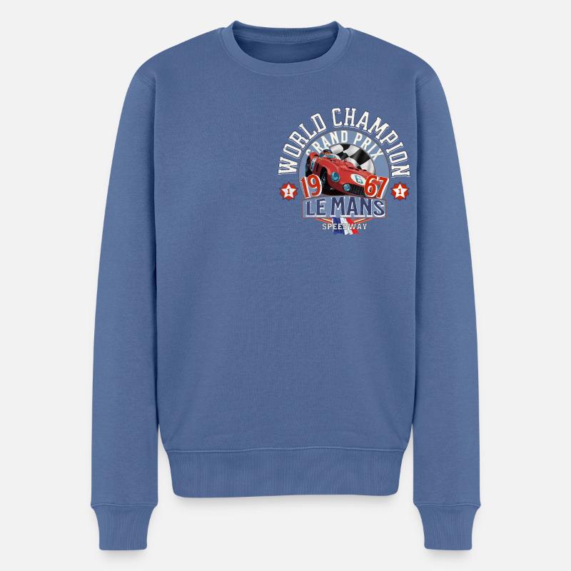 Oldtimer-Weltmeister Speedway - Männer Premium Bio Pullover - Taubenblau