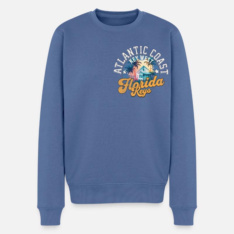 Florida keys Key West - Pull Premium bio Homme - bleu pigeon