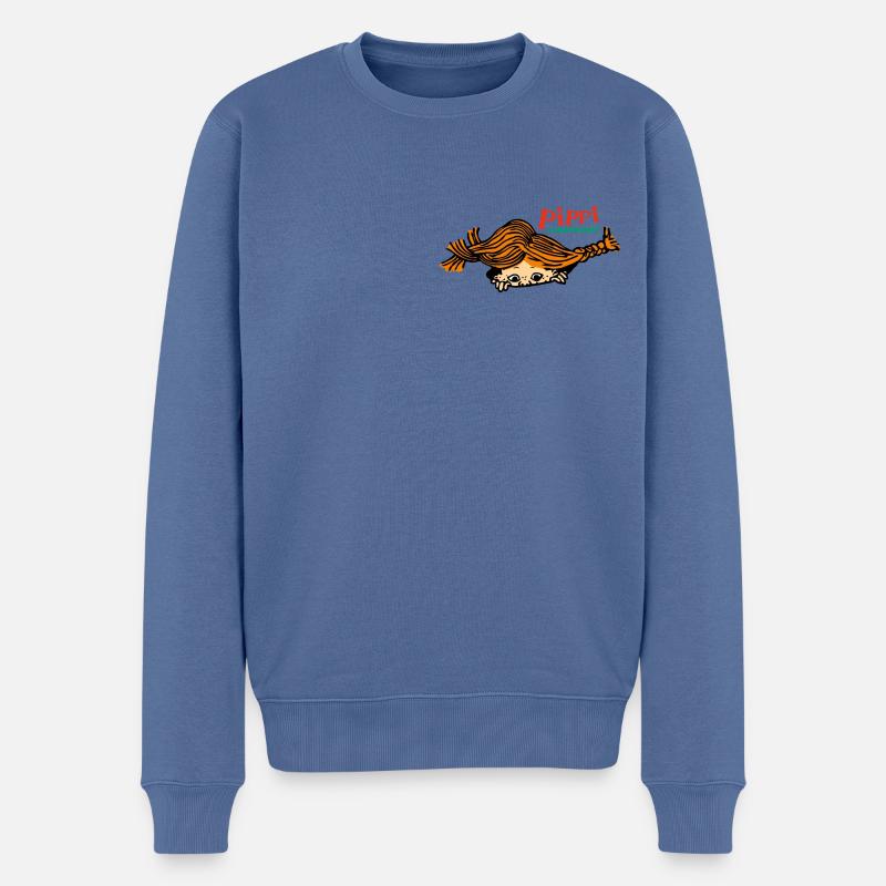 Fifi Brindacier A L'affût - Pull Premium bio Homme - bleu pigeon