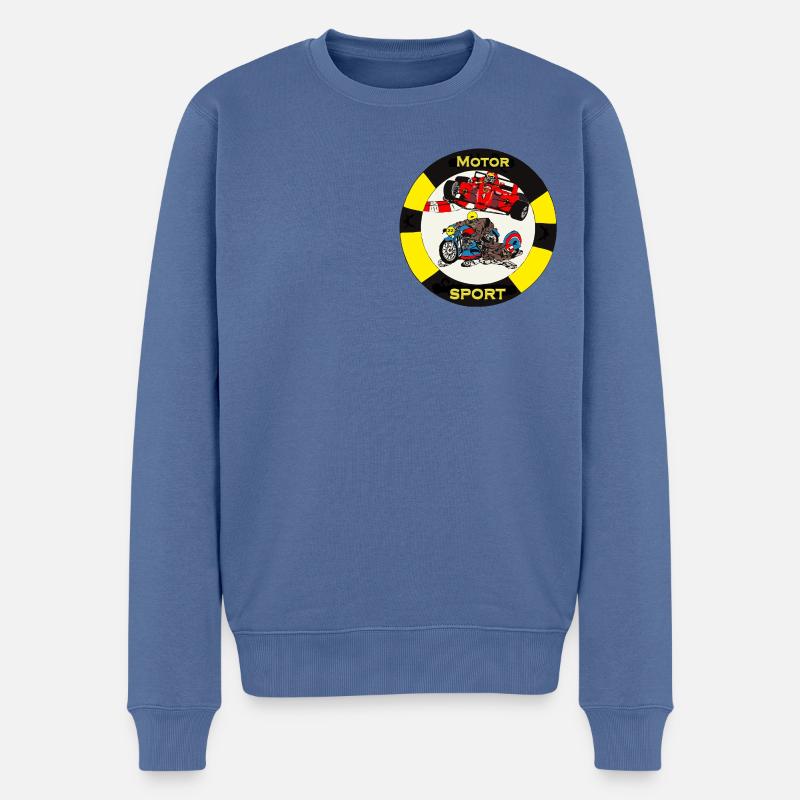 Motor, Sport, Auto, Motorrad, Wiltsch, Schweiz - Männer Premium Bio Pullover - Taubenblau