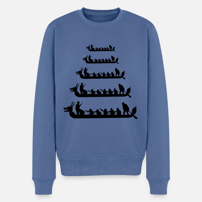 Drachenboot Racing Crew Paddlers Wassersport - Männer Premium Bio Pullover - Taubenblau