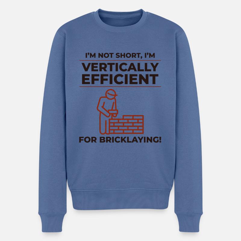 Maçon Maçon Maçon Vertical Efficacité Emploi - Pull Premium bio Homme - bleu pigeon