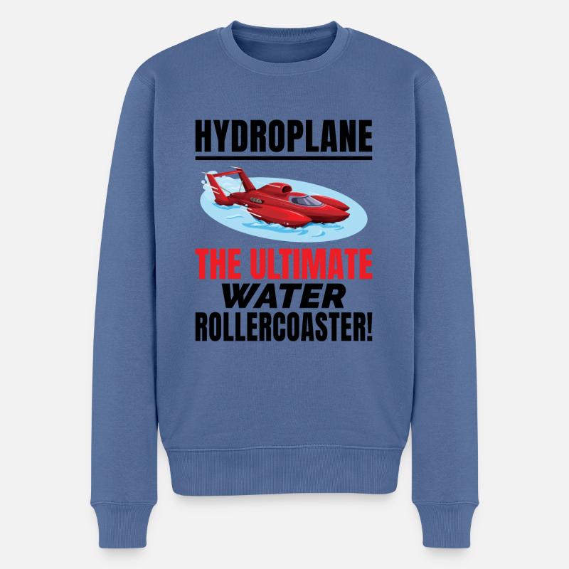 Wasserflugzeug-Bootsrennen-Achterbahn-Abenteuer - Männer Premium Bio Pullover - Taubenblau