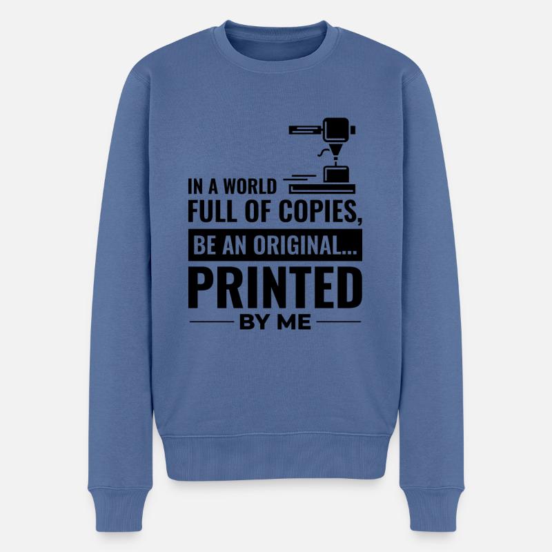 3D-Drucker 3D-Druck - Männer Premium Bio Pullover - Taubenblau