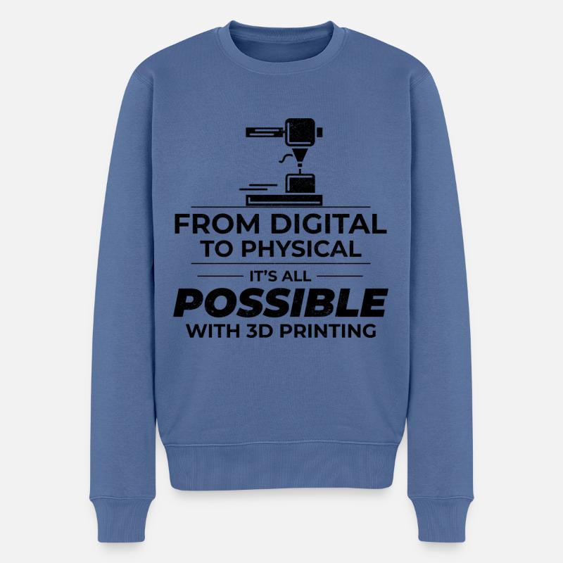 3D-Drucker 3D-Druck - Männer Premium Bio Pullover - Taubenblau