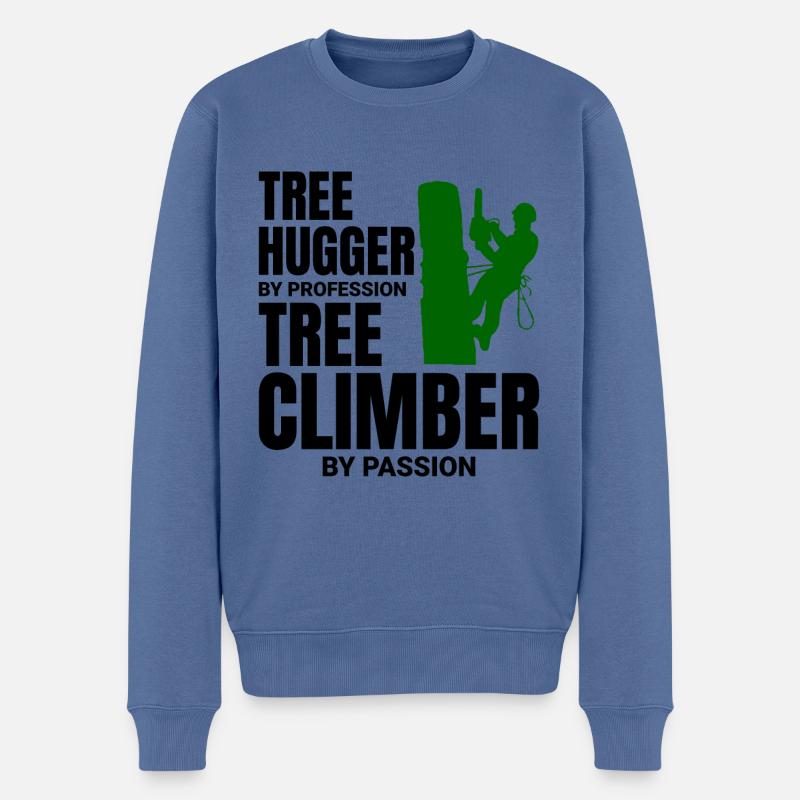 Baumpfleger Baumchirurg Kletterer Kletterschneider - Männer Premium Bio Pullover - Taubenblau