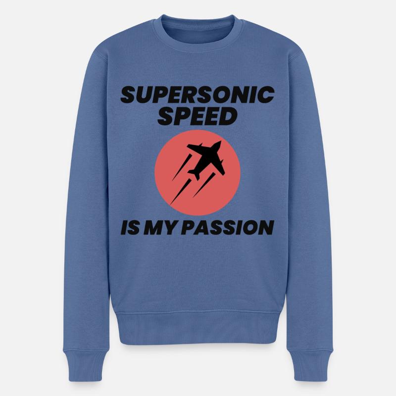 Düsentriebwerk Flugzeugmechaniker Luftfahrttechniker - Männer Premium Bio Pullover - Taubenblau