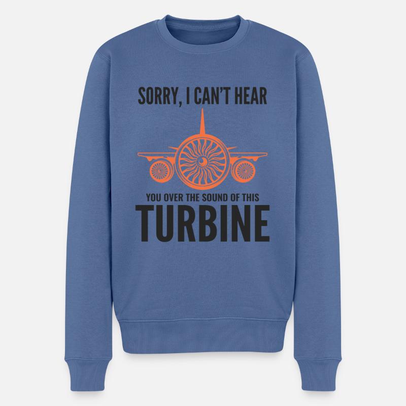 Düsentriebwerk Flugzeugmechaniker Luftfahrttechniker - Männer Premium Bio Pullover - Taubenblau