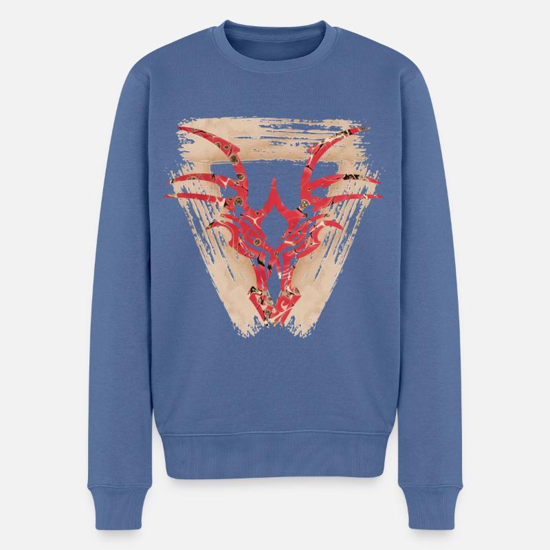 drachenkopf e 245 - Pull Premium bio Homme - bleu pigeon