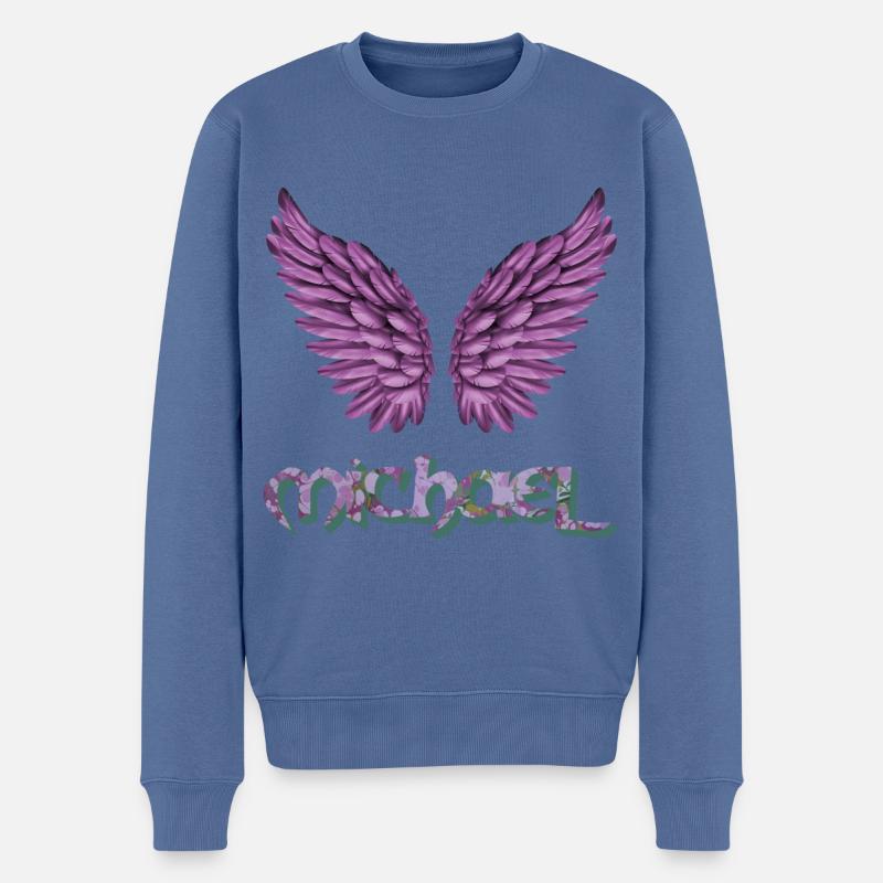 archange michael e 230 - Pull Premium bio Homme - bleu pigeon