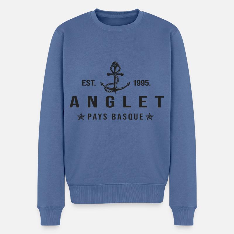Anglet cadeau cool anglet pays basque - Pull Premium bio Homme - bleu pigeon