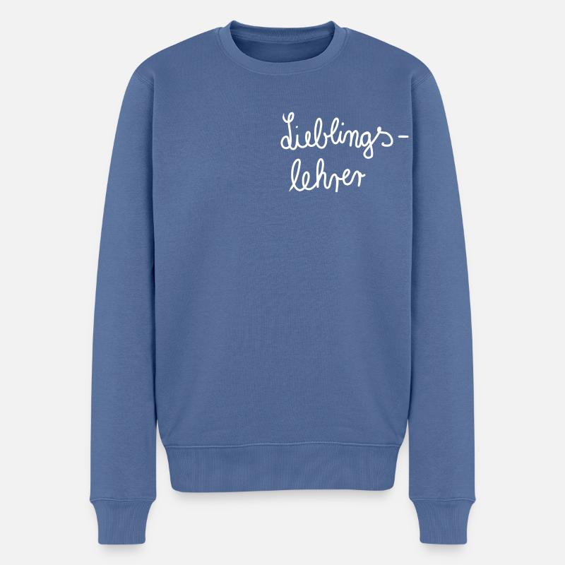 Lieblingslehrer - Männer Premium Bio Pullover - Taubenblau