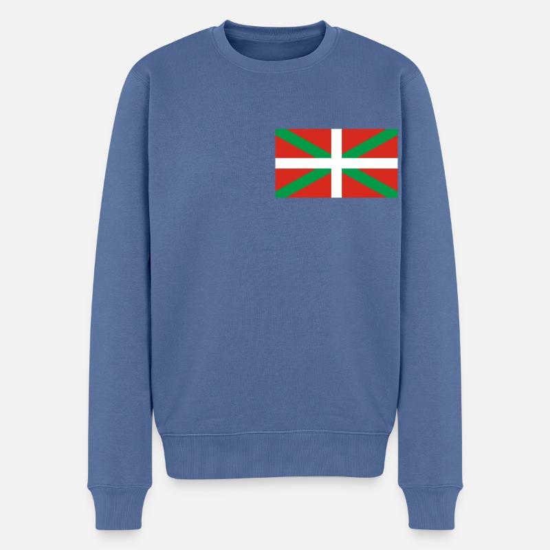 Pays Basque - Pull Premium bio Homme - bleu pigeon