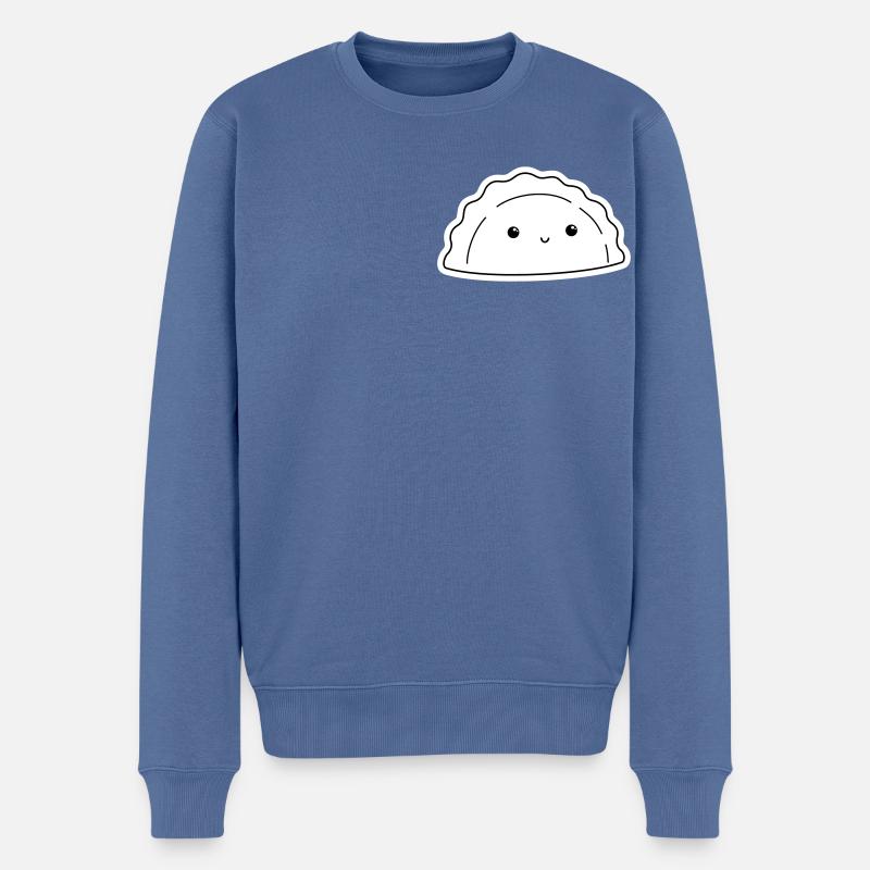 Pieróg - Männer Premium Bio Pullover - Taubenblau