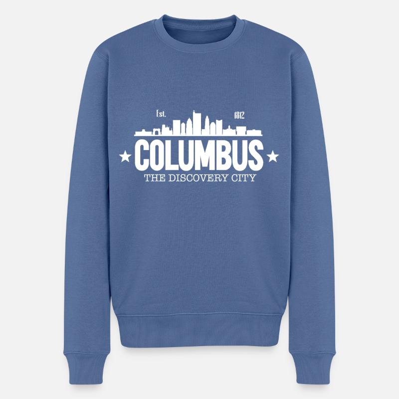 Columbus Ohio - Männer Premium Bio Pullover - Taubenblau