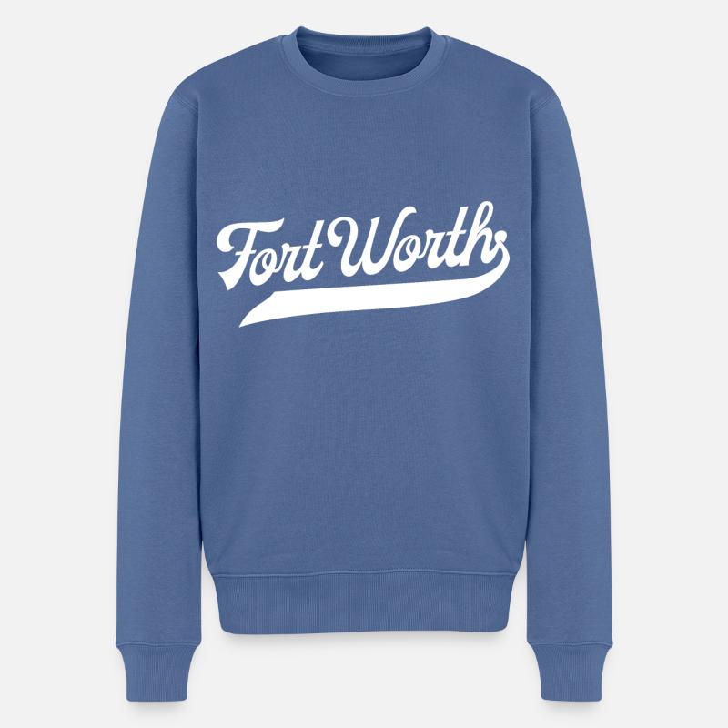 Fort Worth - Pull Premium bio Homme - bleu pigeon