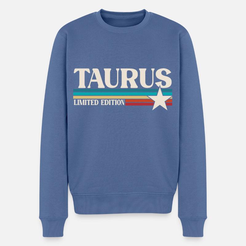 Sternzeichen Stier - Männer Premium Bio Pullover - Taubenblau