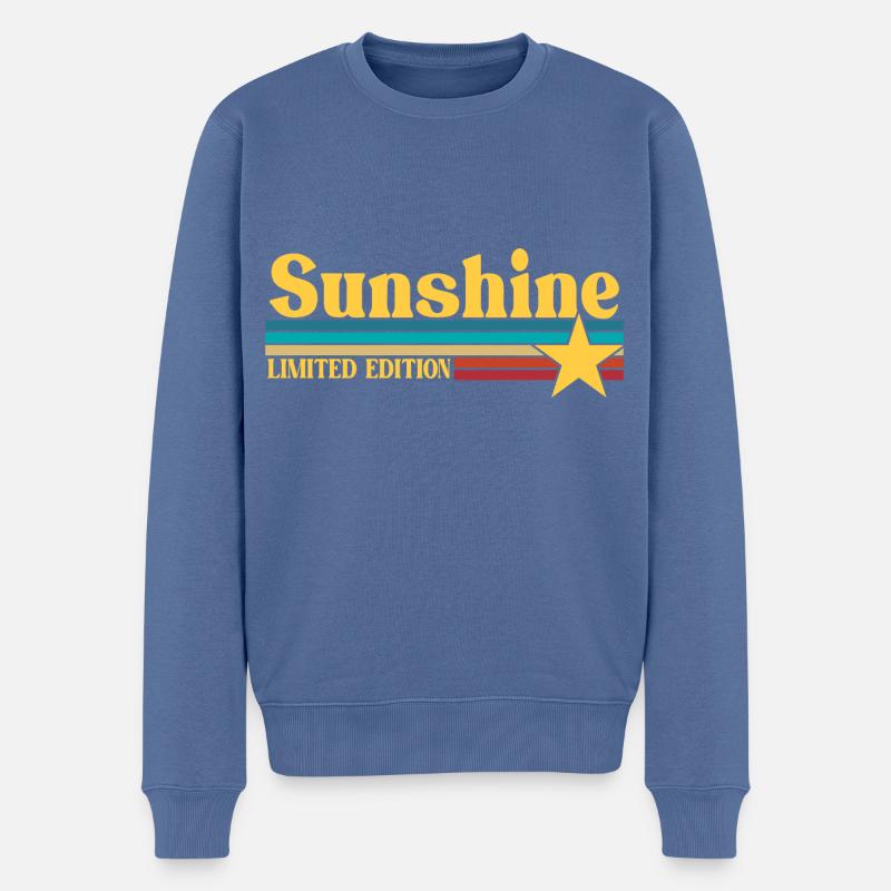 Rétro Soleil - Pull Premium bio Homme - bleu pigeon