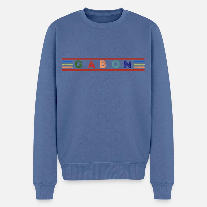GABON - Pull Premium bio Homme - bleu pigeon