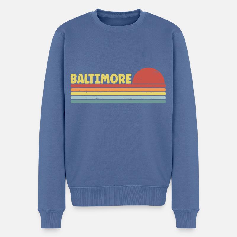 Baltimore - Pull Premium bio Homme - bleu pigeon