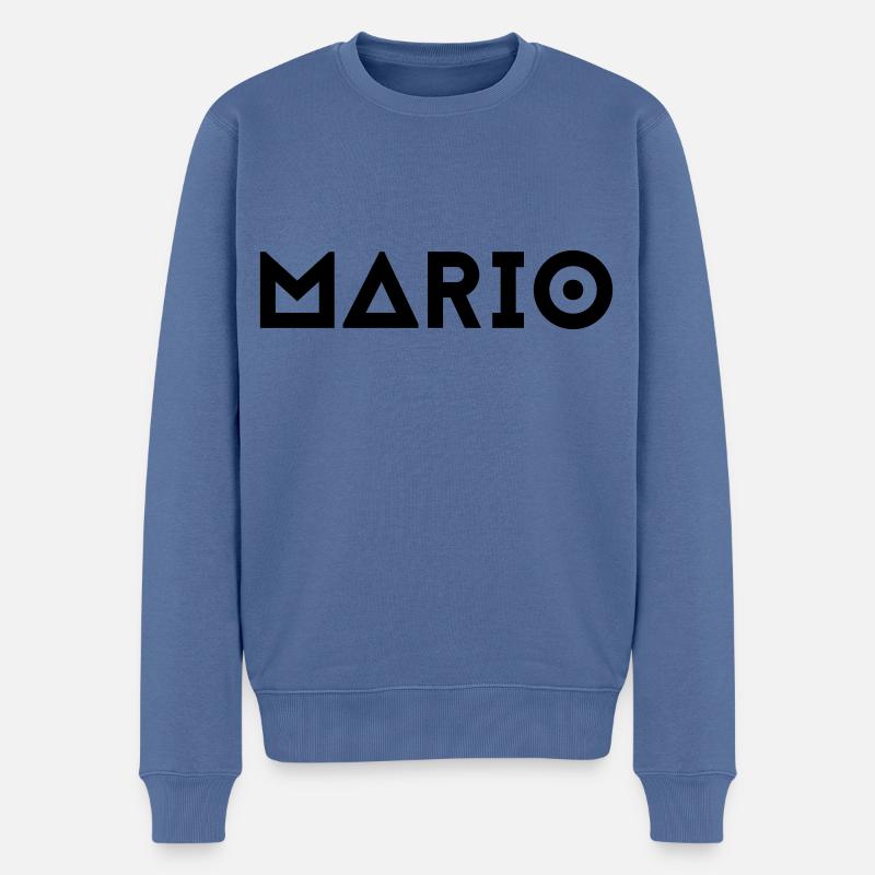 Vorname Mario - Männer Premium Bio Pullover - Taubenblau